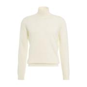 Merino-Cashmere Turtleneck Sweater Gender , White , Heren