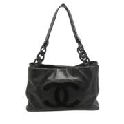 Pre-owned Leather chanel-bags Chanel Vintage , Black , Dames