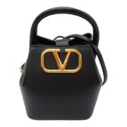 Pre-owned Leather shoulder-bags Valentino Vintage , Black , Dames