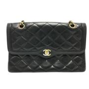 Pre-owned Leather chanel-bags Chanel Vintage , Black , Dames