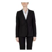 Zwarte Blazer met Reverskraag Sandro Ferrone , Black , Dames