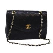 Pre-owned Leather chanel-bags Chanel Vintage , Black , Dames