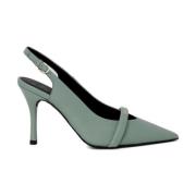 Groene puntige neus leren pumps Furla , Green , Dames