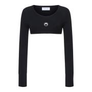 Zwarte Sweater Collectie Marine Serre , Black , Dames