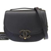 Pre-owned Leather chanel-bags Chanel Vintage , Black , Dames