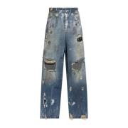 Jeans met Distressed Effect Vetements , Blue , Heren