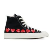 Zwarte Hart High Top Sneakers Comme des Garçons , Black , Dames