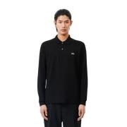 Lange Mouw Polo Heren Zwart Lacoste , Black , Heren