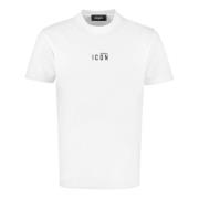 Cool Fit Katoenen T-shirt Dsquared2 , White , Heren