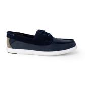 Blauwe Leren Slip-On Mocassin voor Mannen Clarks , Blue , Heren