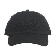 Baseball Cap met Logo Borduursel en Verwoeste Gebieden Dsquared2 , Bla...