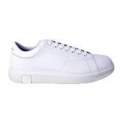 Witte Leren Sneakers Vetersluiting Stijl Armani Exchange , White , Her...