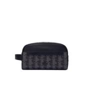 Monogram Toilettas Heren Zwart/Grijs Lacoste , Black , Unisex