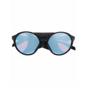 Zwarte Ronde Zonnebril Getinte Lenzen Oakley , Black , Unisex