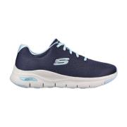 Sportieve Damesschoenen met Arch Fit Skechers , Blue , Dames