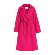 Dubbelzijdige Wollen Jas Essentiel Antwerp , Pink , Dames