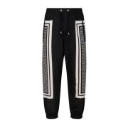 Monogram Print Track Pants Balmain , Multicolor , Heren