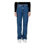 Blauwe Katoenen Rits Jeans Vrouwen Herfst/Winter Calvin Klein Jeans , ...