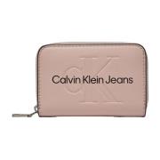 Roze Polyurethaan Portemonnee met Printpatroon Calvin Klein Jeans , Pi...