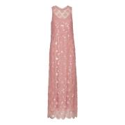 Maxi-jurk met pailletten en split Rotate Birger Christensen , Pink , D...