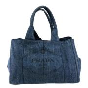 Pre-owned Fabric totes Prada Vintage , Blue , Dames