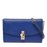 Pre-owned Leather shoulder-bags Dolce & Gabbana Pre-owned , Blue , Dam...