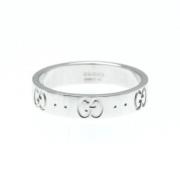 Pre-owned White Gold rings Gucci Vintage , Gray , Unisex