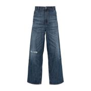 Blauwe Loose-Fit Denim Jeans met Gerepareerde Gaten Our Legacy , Blue ...