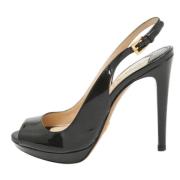 Pre-owned Leather heels Prada Vintage , Black , Dames