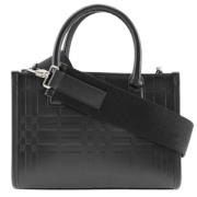 Pre-owned Leather handbags Burberry Vintage , Black , Dames