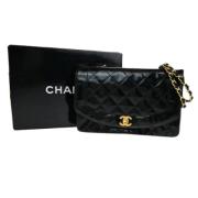 Pre-owned Leather chanel-bags Chanel Vintage , Black , Dames