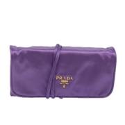 Pre-owned Silk clutches Prada Vintage , Purple , Dames