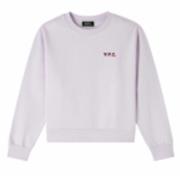 Ronde Hals Sweatshirt Lila Logo Hart A.p.c. , Purple , Dames