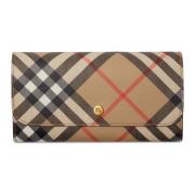 Klassieke Beige Portemonnee met Kaartsleuven Burberry , Beige , Dames