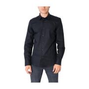 Zwarte Katoenen Shirt Lente/Zomer Mannen Antony Morato , Black , Heren