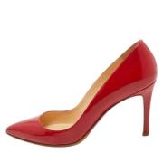 Pre-owned Leather heels Christian Louboutin Pre-owned , Red , Dames