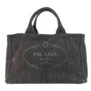 Pre-owned Canvas prada-bags Prada Vintage , Black , Dames