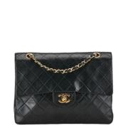 Pre-owned Leather chanel-bags Chanel Vintage , Black , Dames