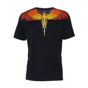 Gedrukt T-shirt met korte mouwen Marcelo Burlon , Black , Heren