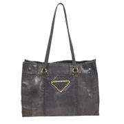 Pre-owned Leather prada-bags Prada Vintage , Black , Dames