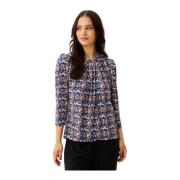 Grazia Blouse 3/4 Mouw Blauw IN Front , Multicolor , Dames