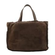 Pre-owned Suede chanel-bags Chanel Vintage , Brown , Dames