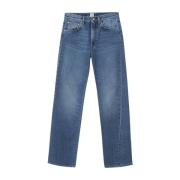 Twisted Seam Denim Jeans TotêMe , Blue , Dames