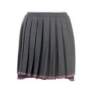 Geplooide Mini Rok van Merinowol Thom Browne , Gray , Dames