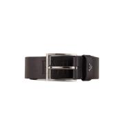 Leren herenriem Emporio Armani , Black , Heren