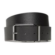 Zwarte Leren Riem met Gesp/Strik Sluiting Calvin Klein , Black , Dames