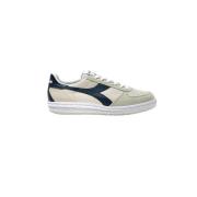 Blauwe Leren Veterschoenen Diadora , Beige , Heren