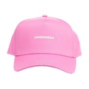 Logo Baseball Cap Verstelbare Sluiting Dsquared2 , Pink , Dames