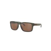 Bruine Wayfarer Zonnebril met UV-bescherming Oakley , Green , Unisex