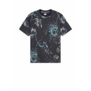 Navy Bloemenprint T-shirt Paul Smith , Multicolor , Heren